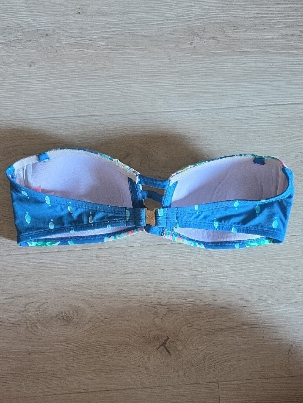 Lilly Pulitzer Blue Printed Strapless Bandeau Bikini Top - Picture 8 of 13